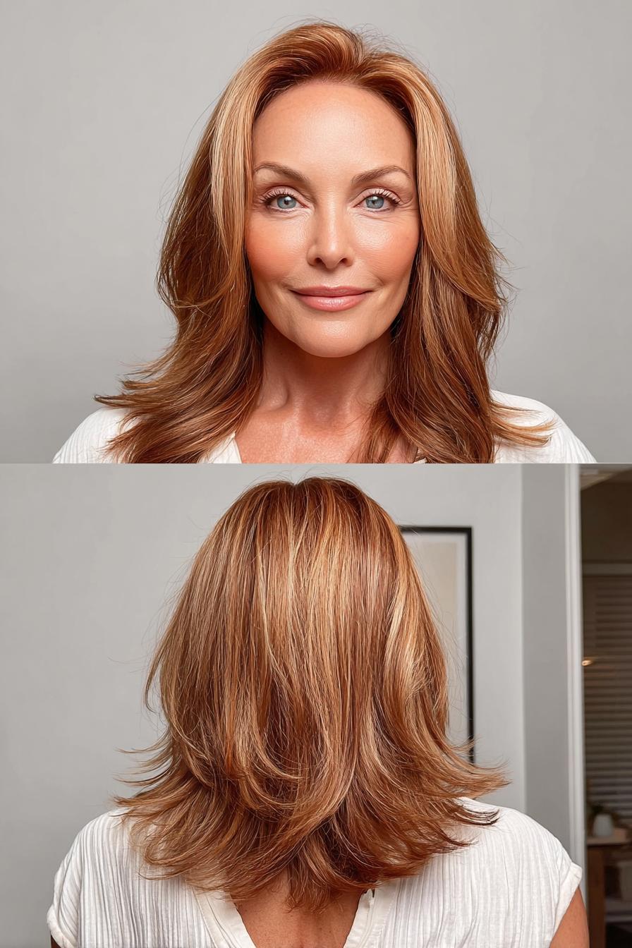 Feathered Layers Caramel Flow