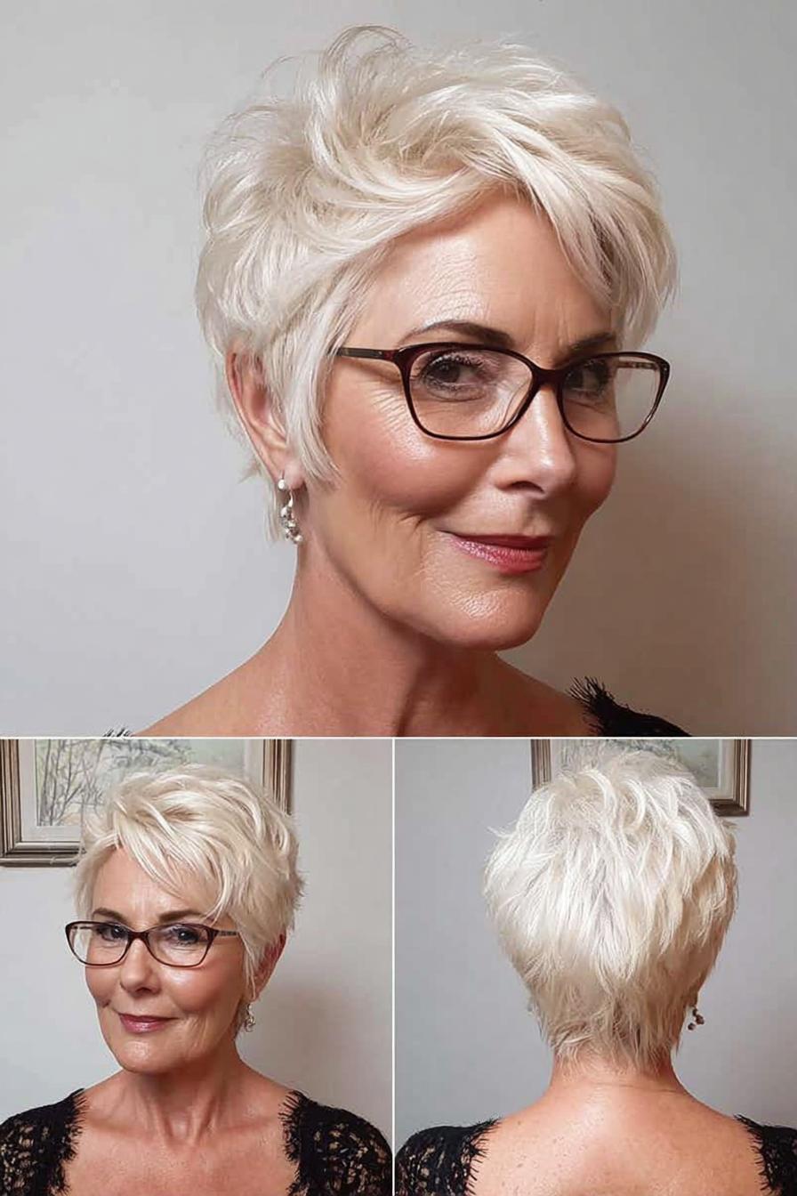 Icy Blonde Textured Pixie