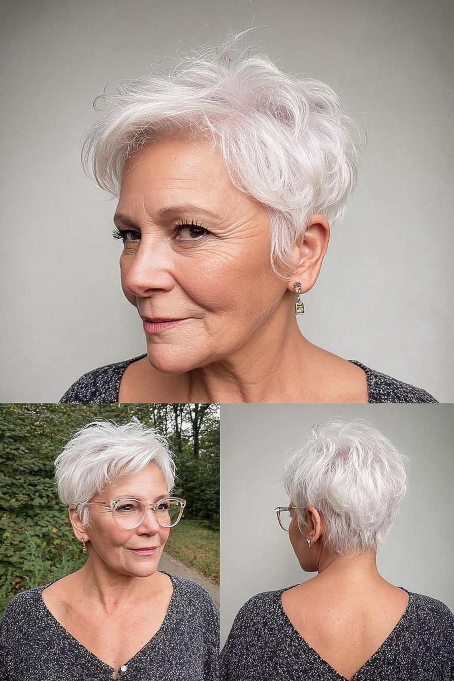 Luminous Tousled Pixie Elegance