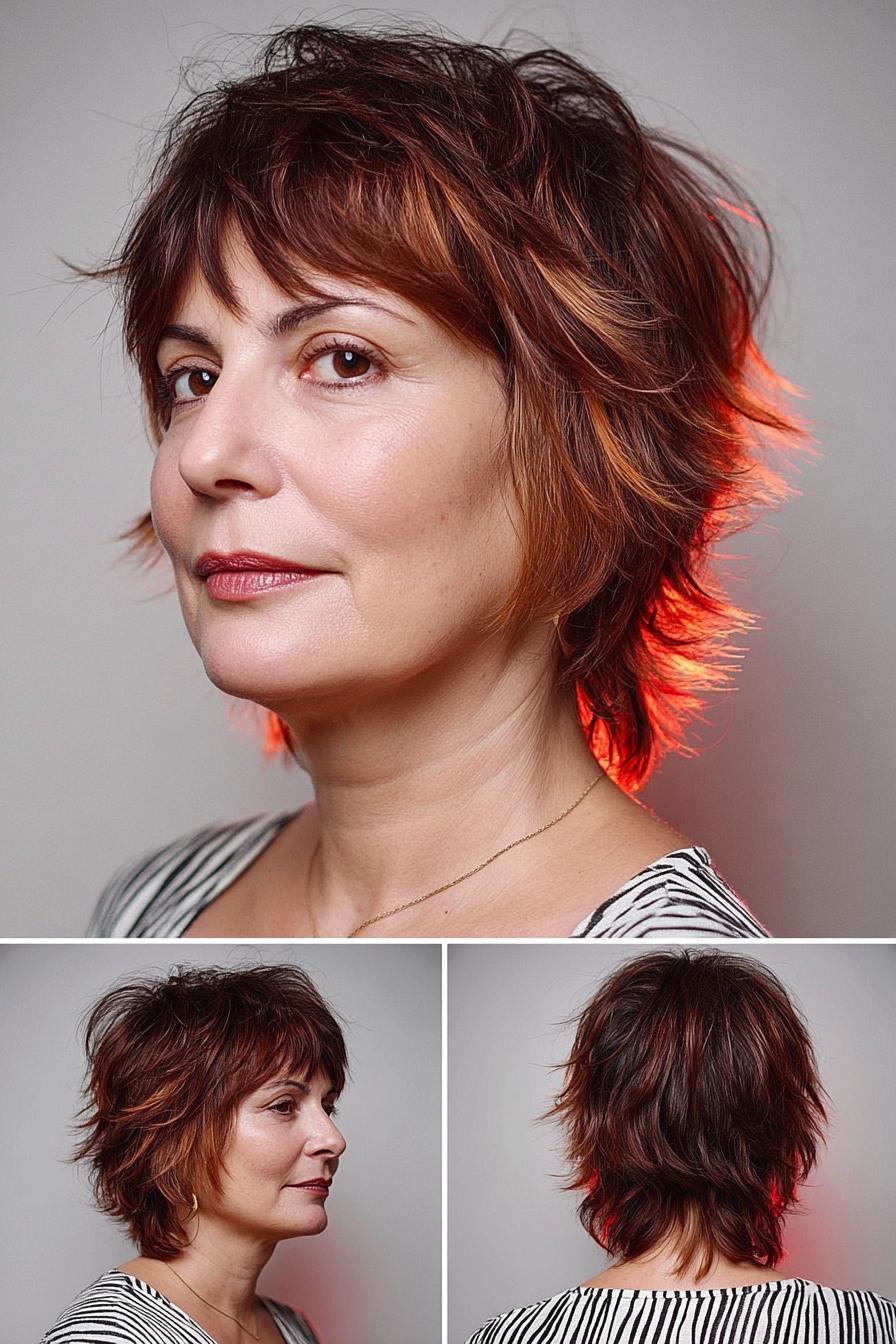 Modern copper shag waves