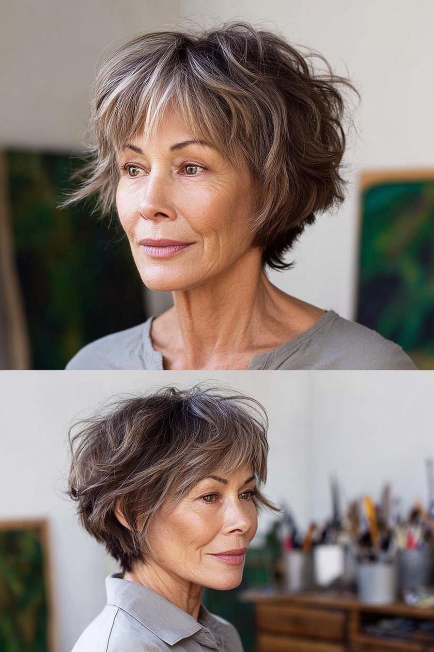 Modern salt and pepper shag