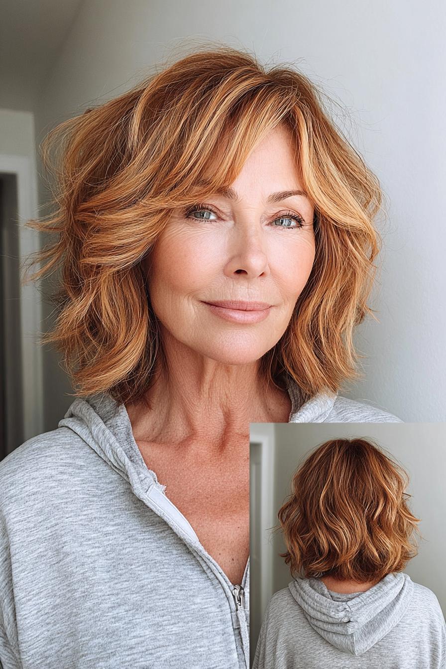 Soft Copper-Blonde Waves