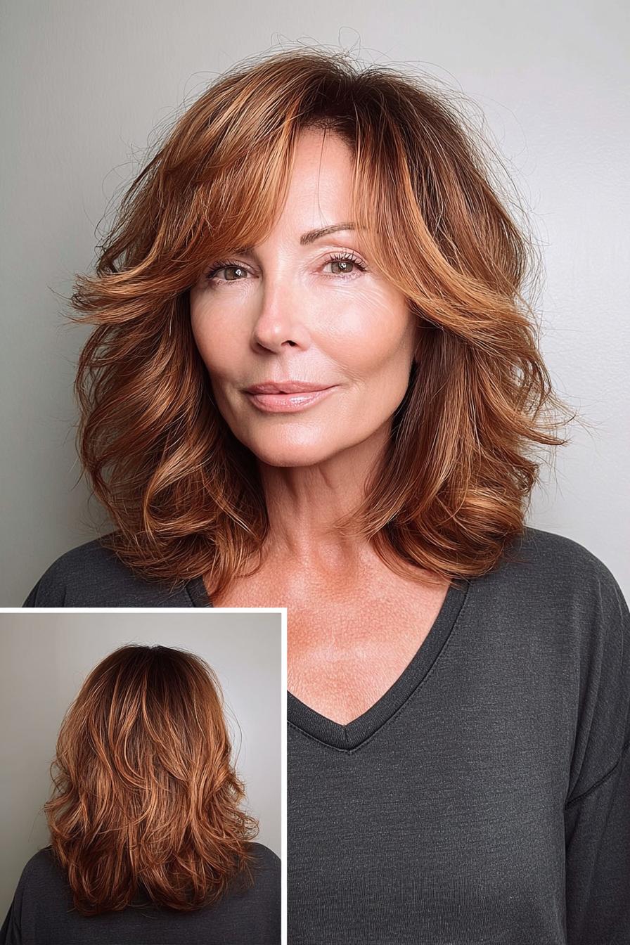 Warm Caramel Layered Waves