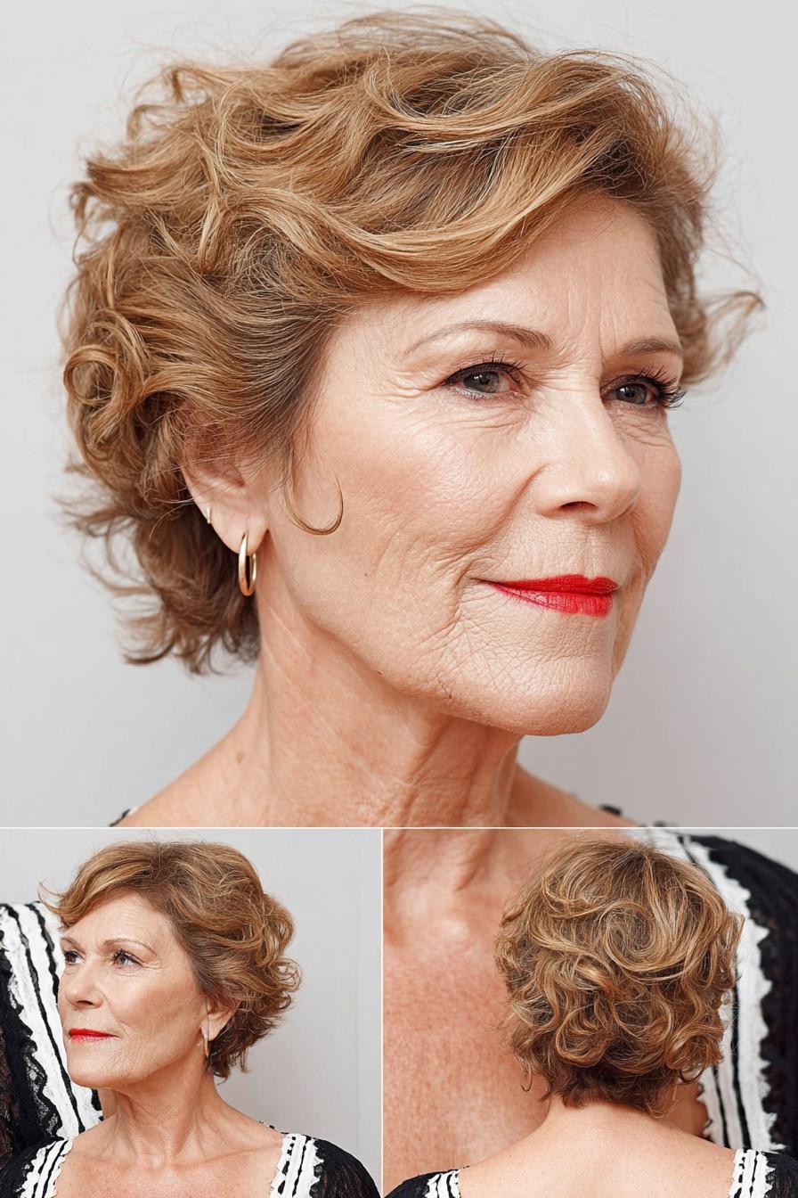 Soft Curly Bob Waves