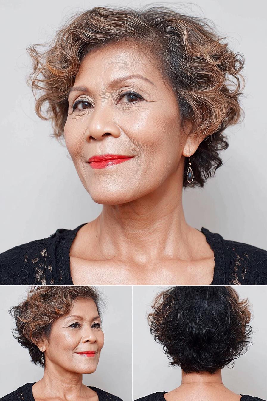 Soft layered curly glow