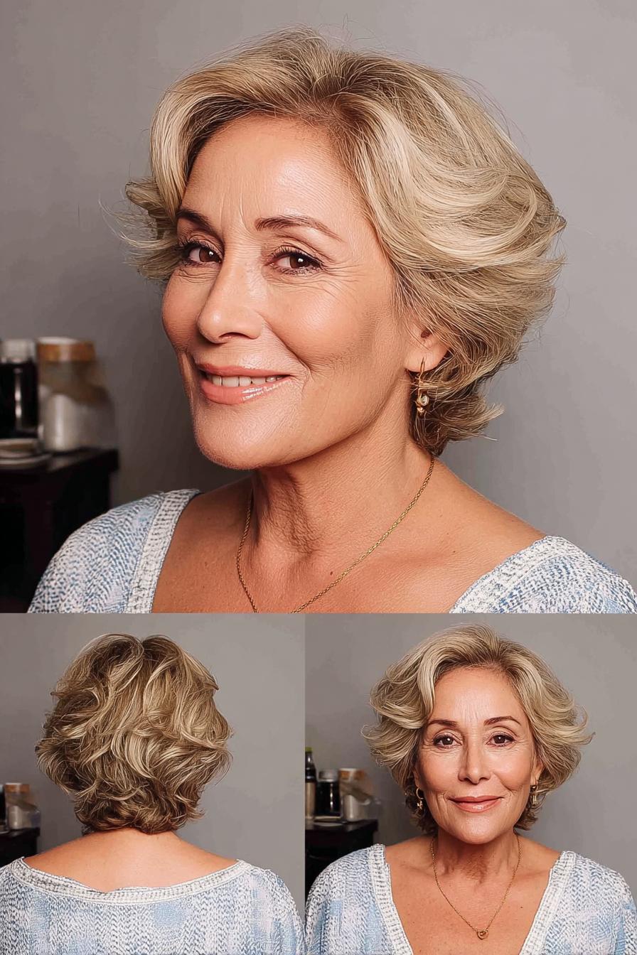 Soft Layered Wavy Bob