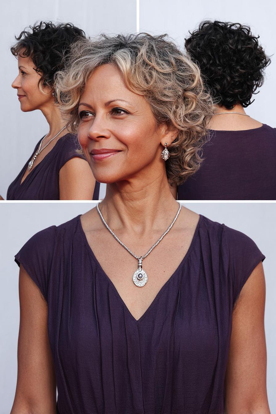 Soft Salt And Pepper Curls
