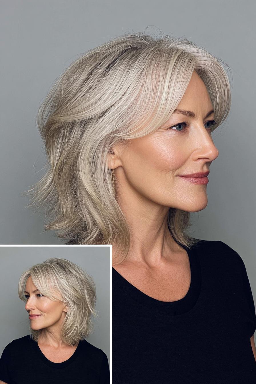 Soft Silver Blonde Layers