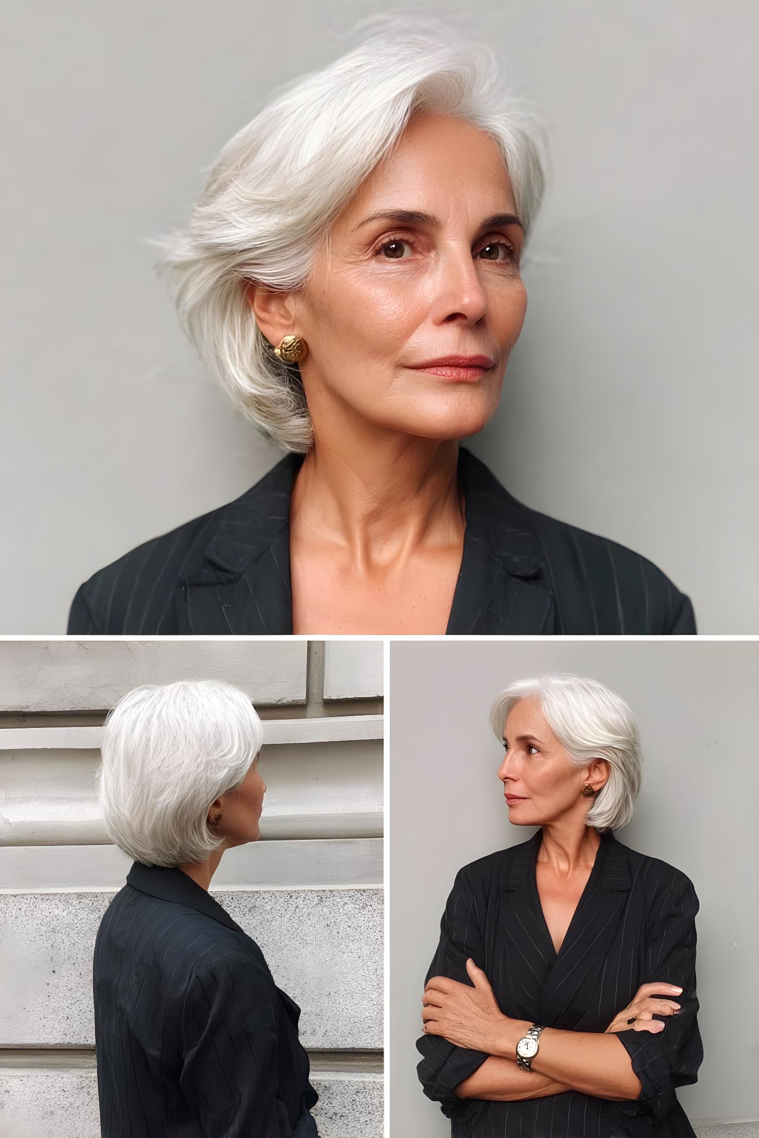 soft silver bob elegance