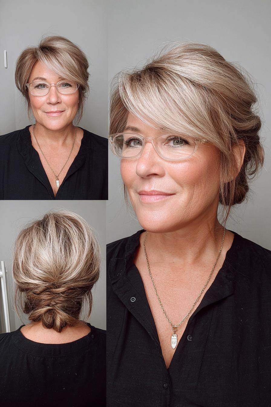 Soft Twisted Updo Elegance