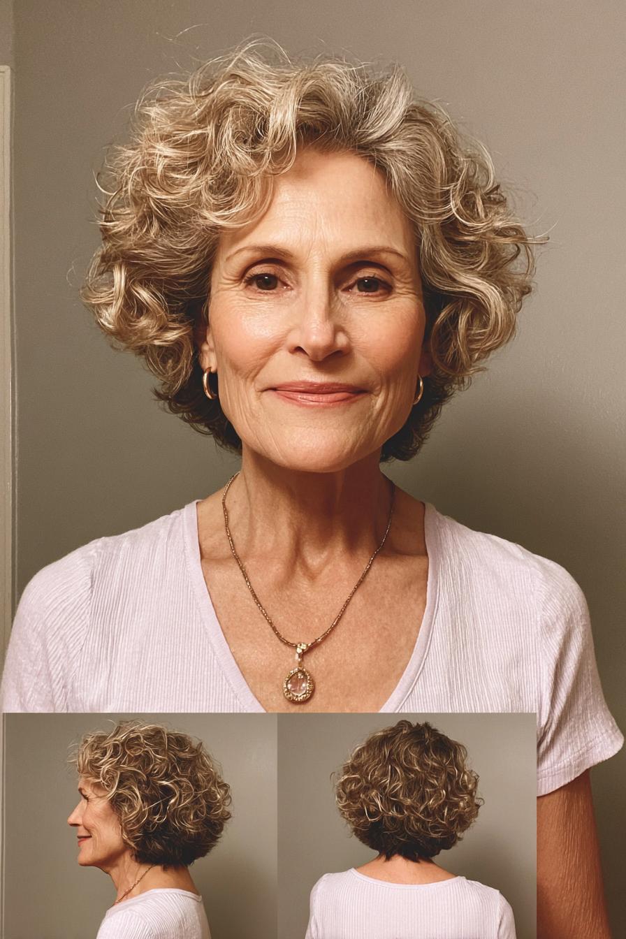 Soft Voluminous Curly Bob