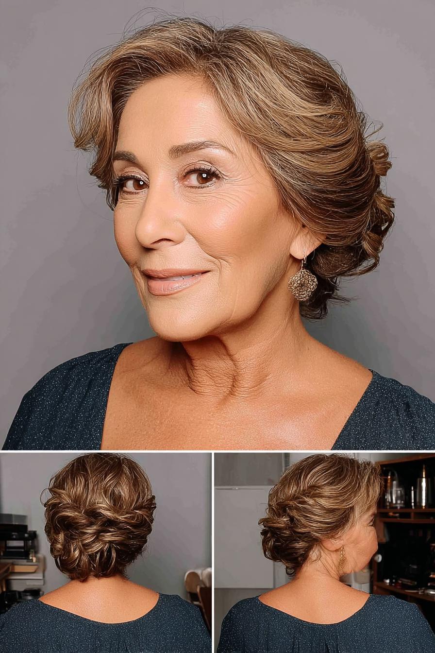 Soft Waves Low Bun Elegance
