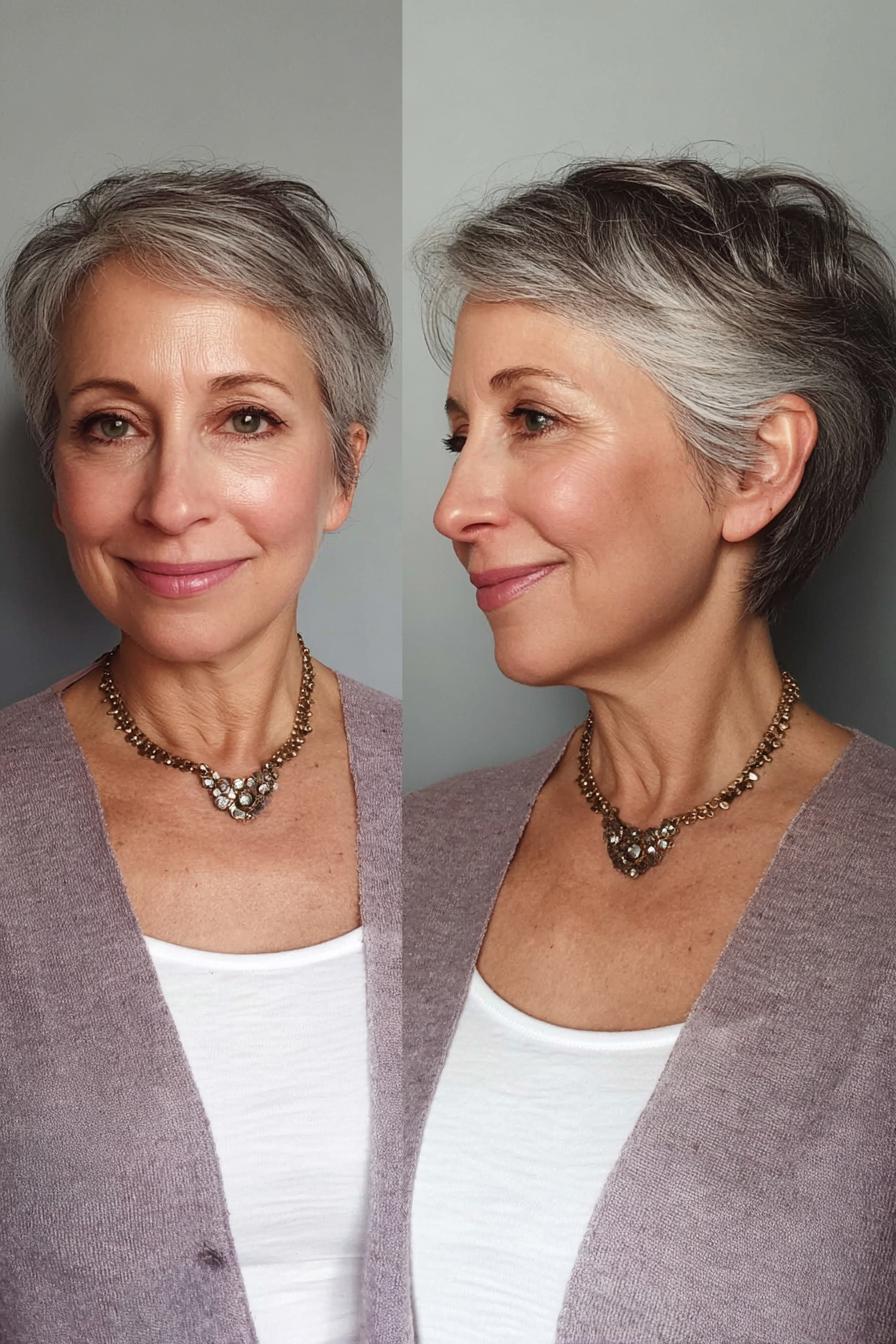 Textured Silver Pixie Confidence