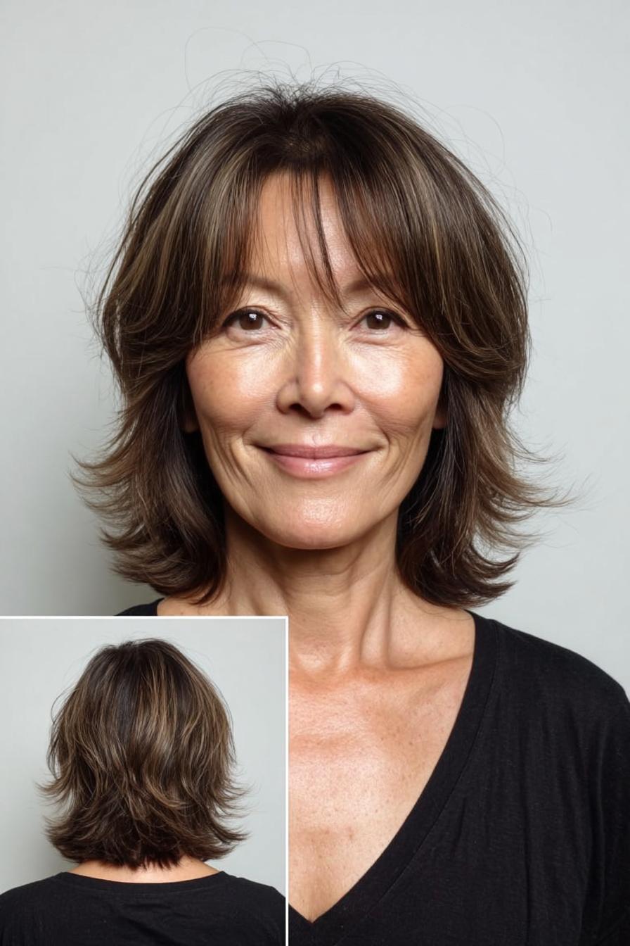 Feathered Chin Length Shag
