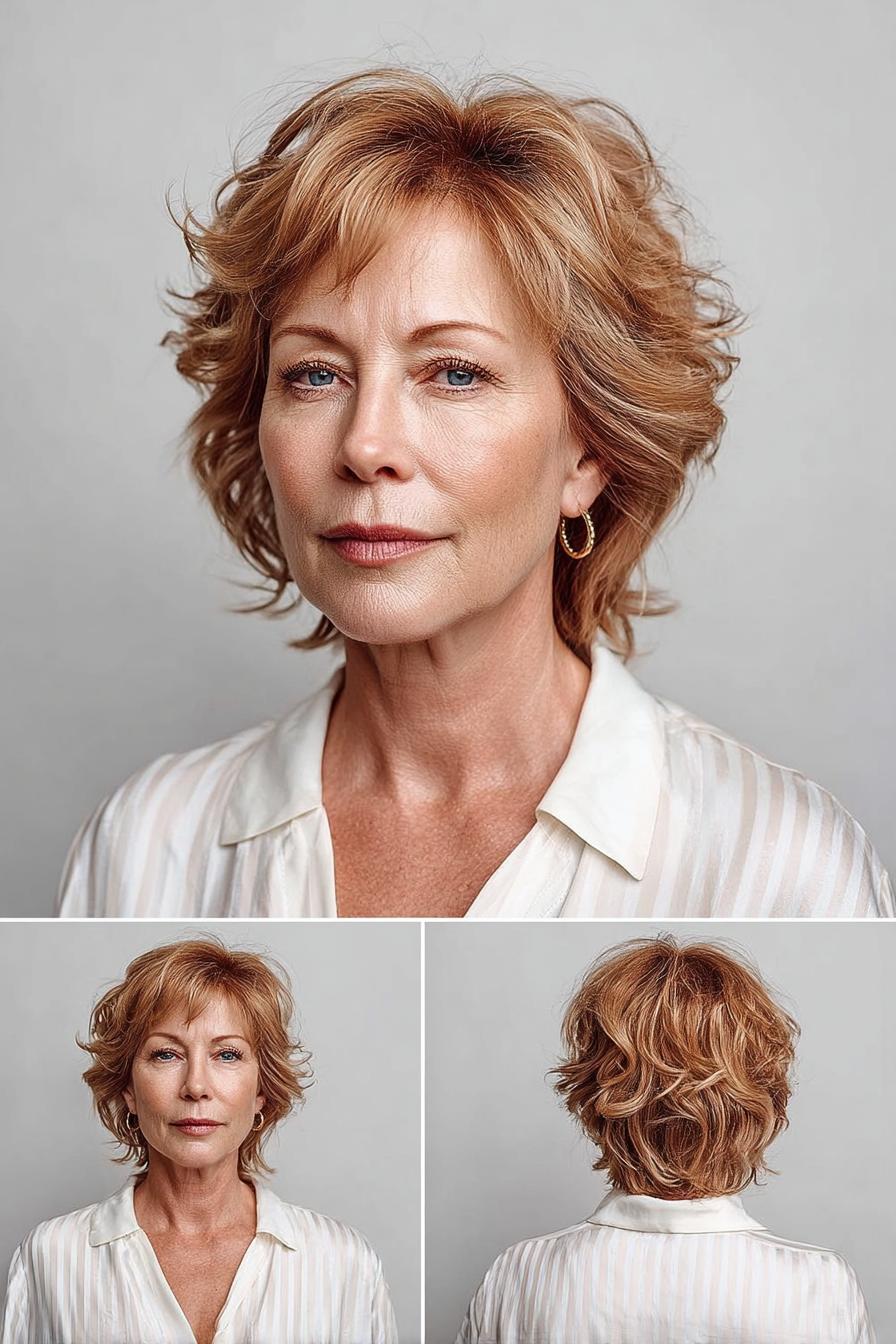 Golden Blonde Tousled Shag