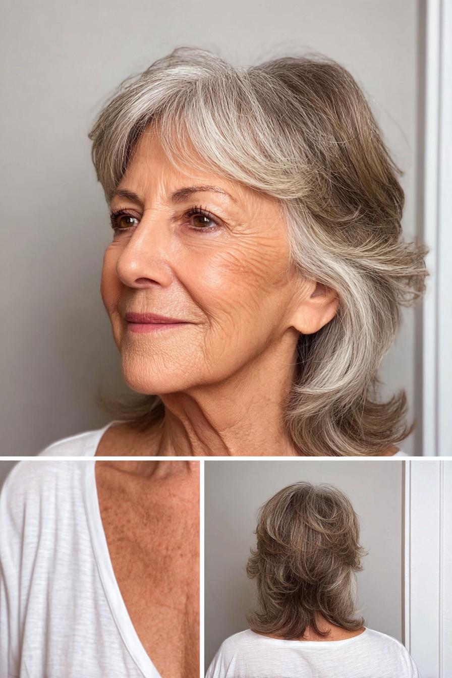 Silvery Feathered Shag Grace