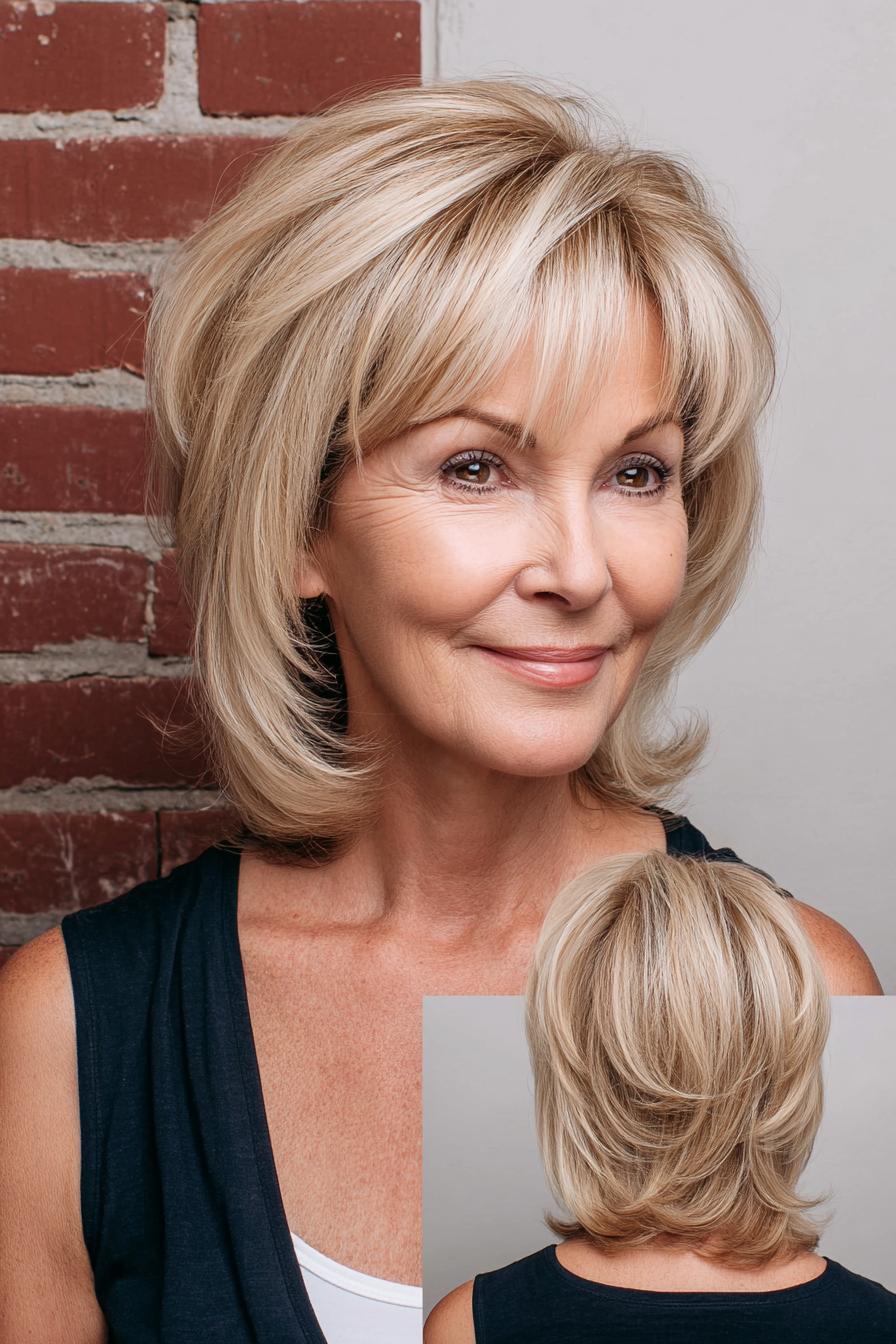 Soft Layered Feathered Bob