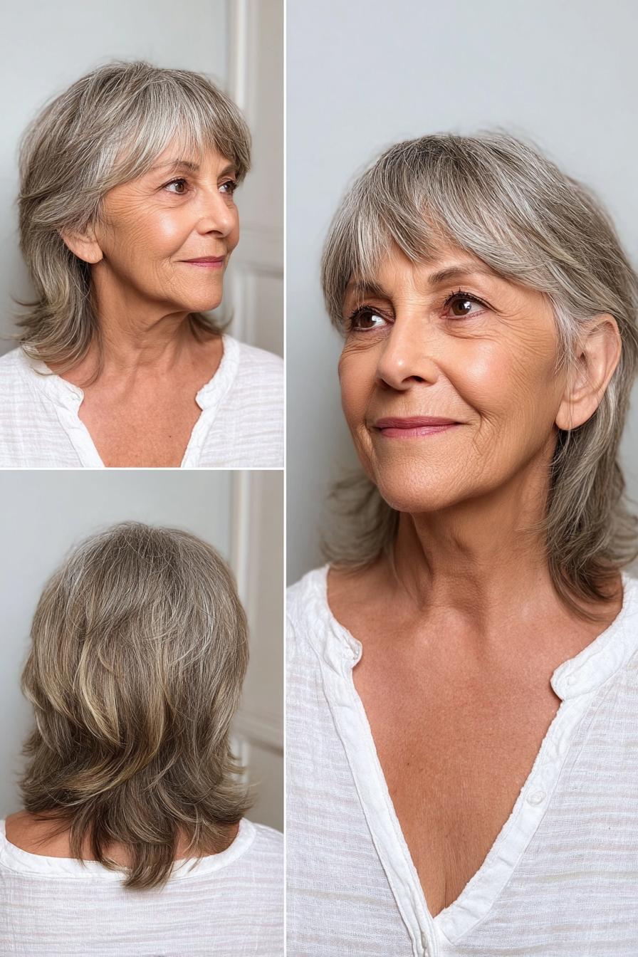 Soft Silver Feathered Layers