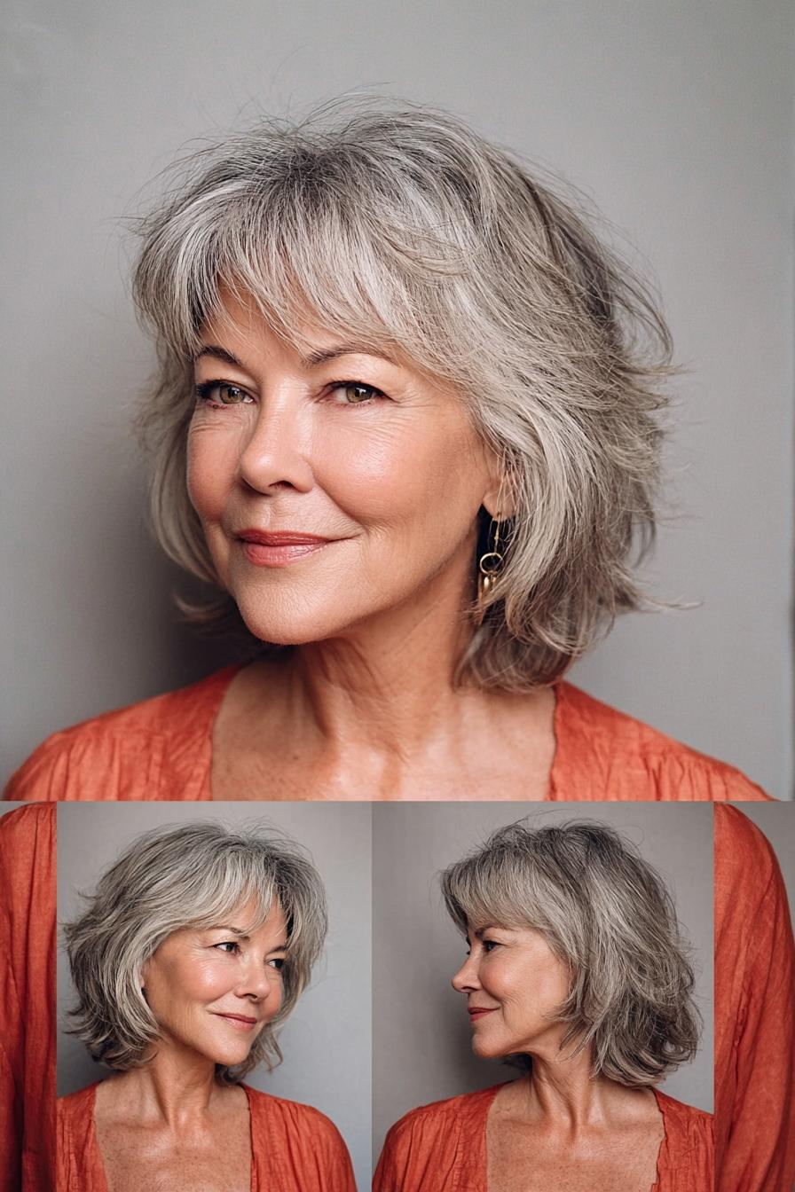 Soft Silver Shag Elegance