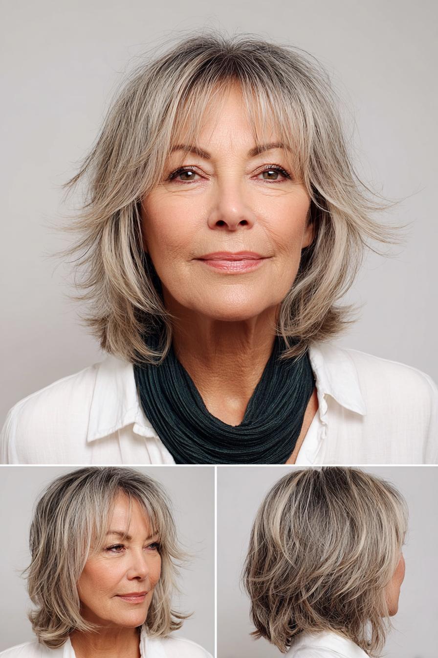 Soft Silver Shag Layers