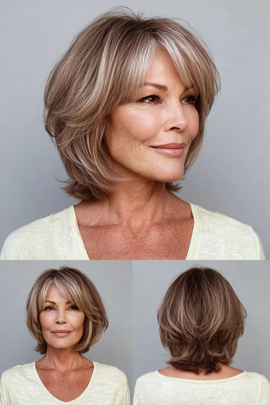 Sunlit Layered Bob Beauty