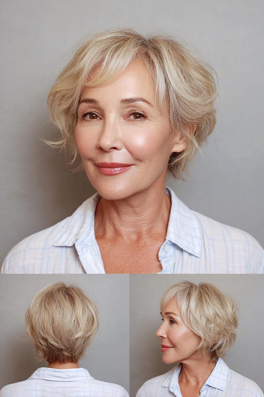 Tousled Blonde Bob Beauty