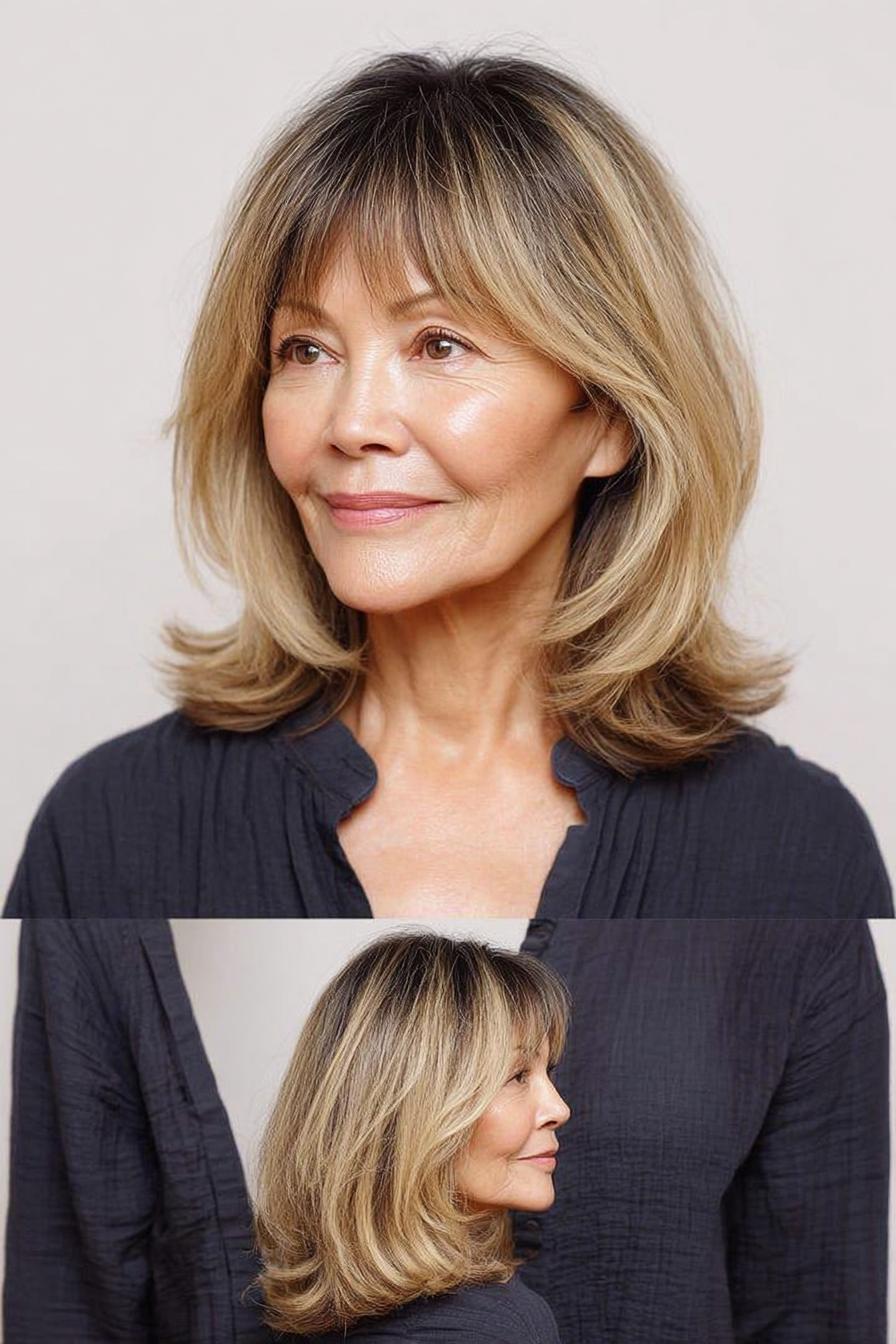 Wispy Blonde Layered Bob