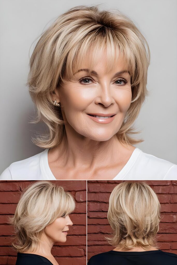 youthful shag layered volume
