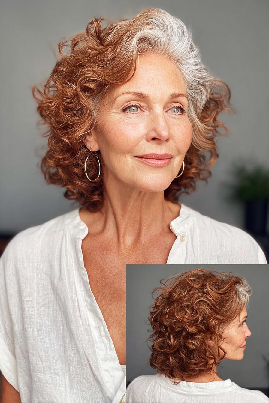 Copper Curls Silver Streak