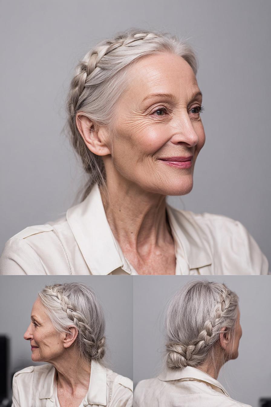 Graceful Silver Dutch Braid