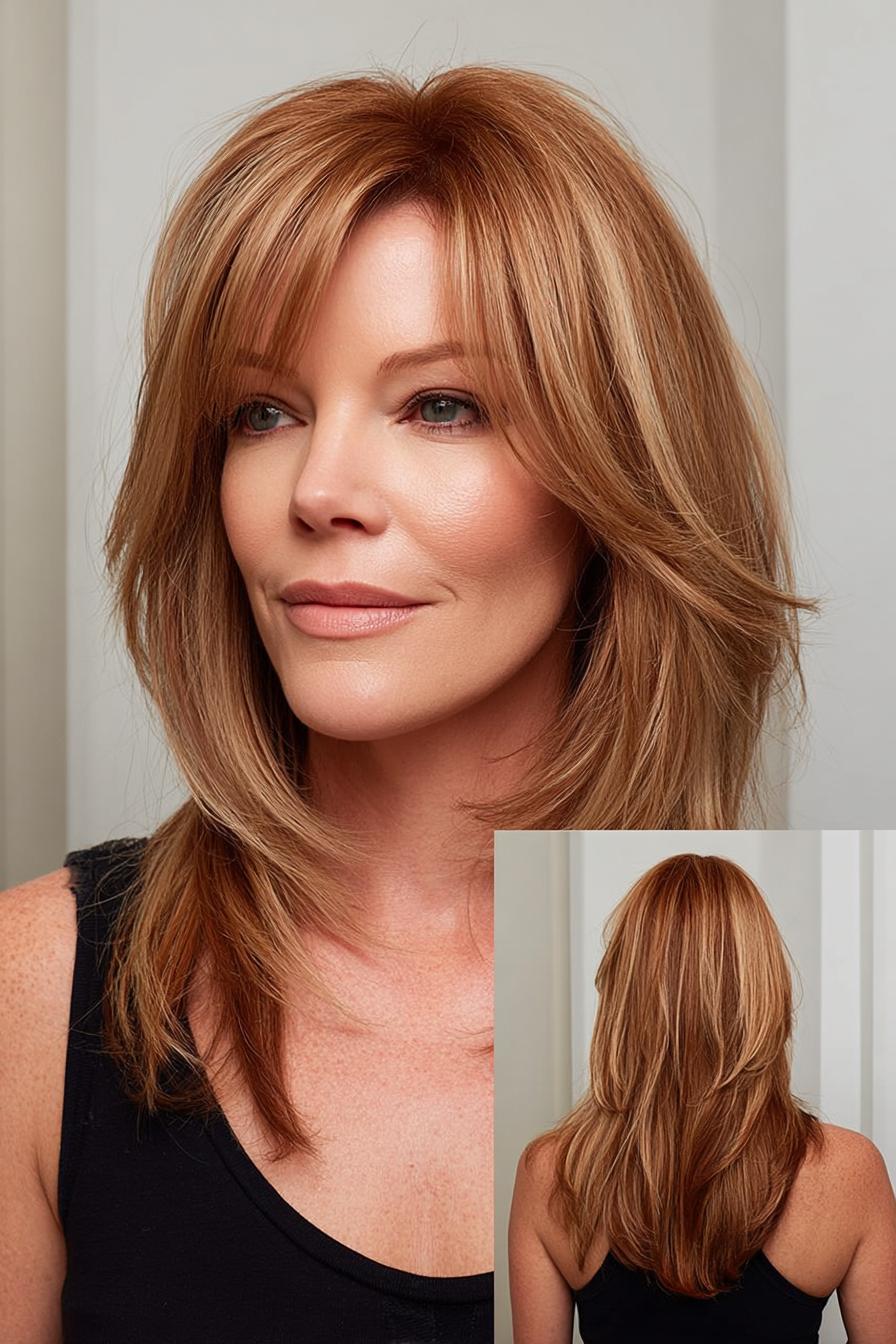 Soft Caramel Feathered Layers