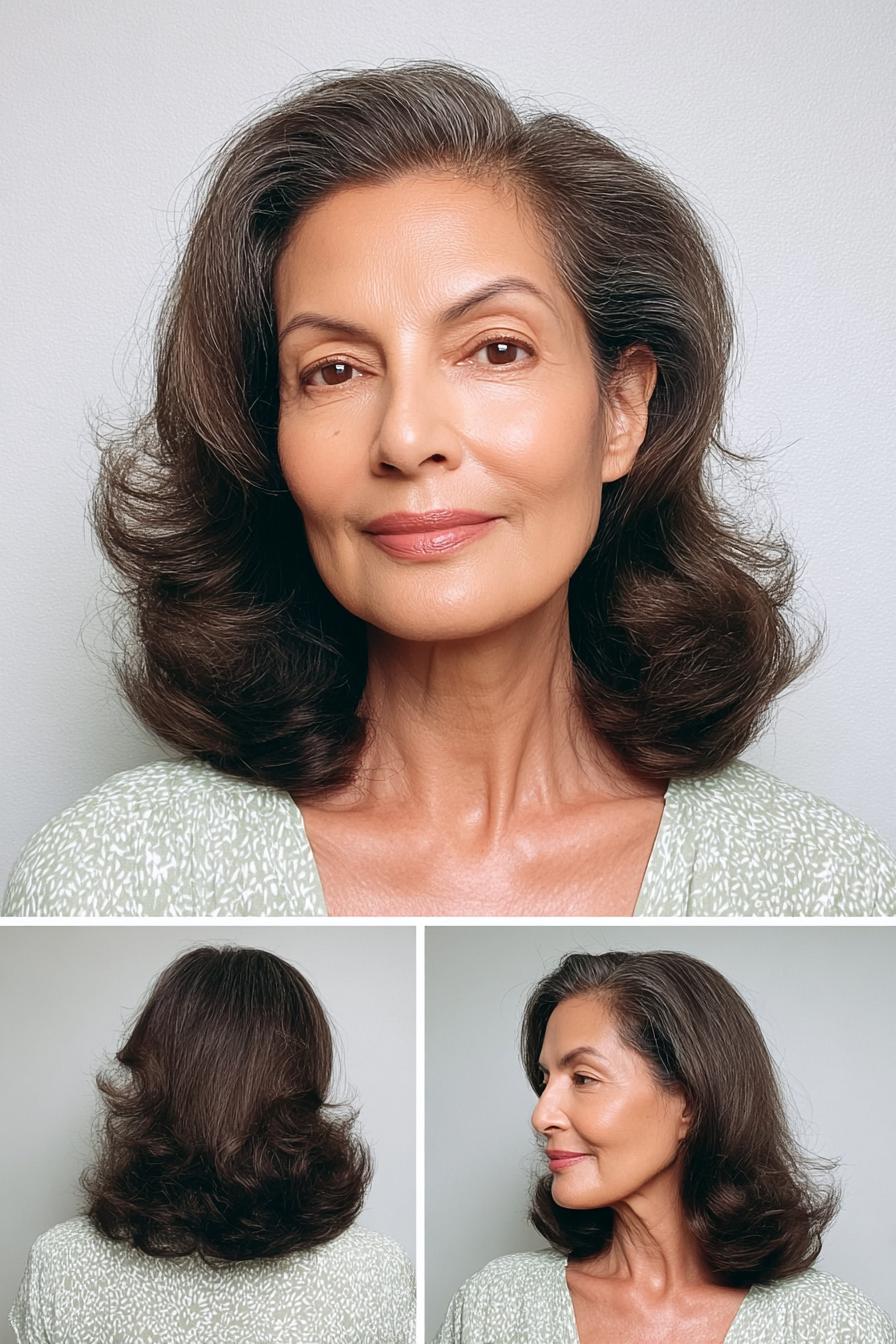 Soft Layered Silver Curls