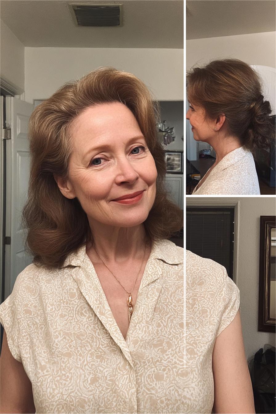 Soft low bun elegance