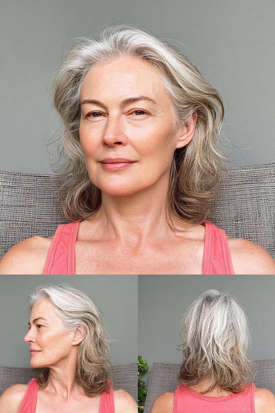 Soft Silver Ash Waves