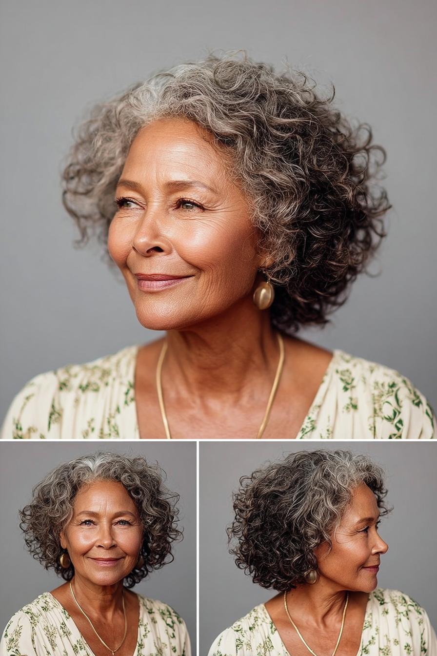 Soft Silver Layered Curls