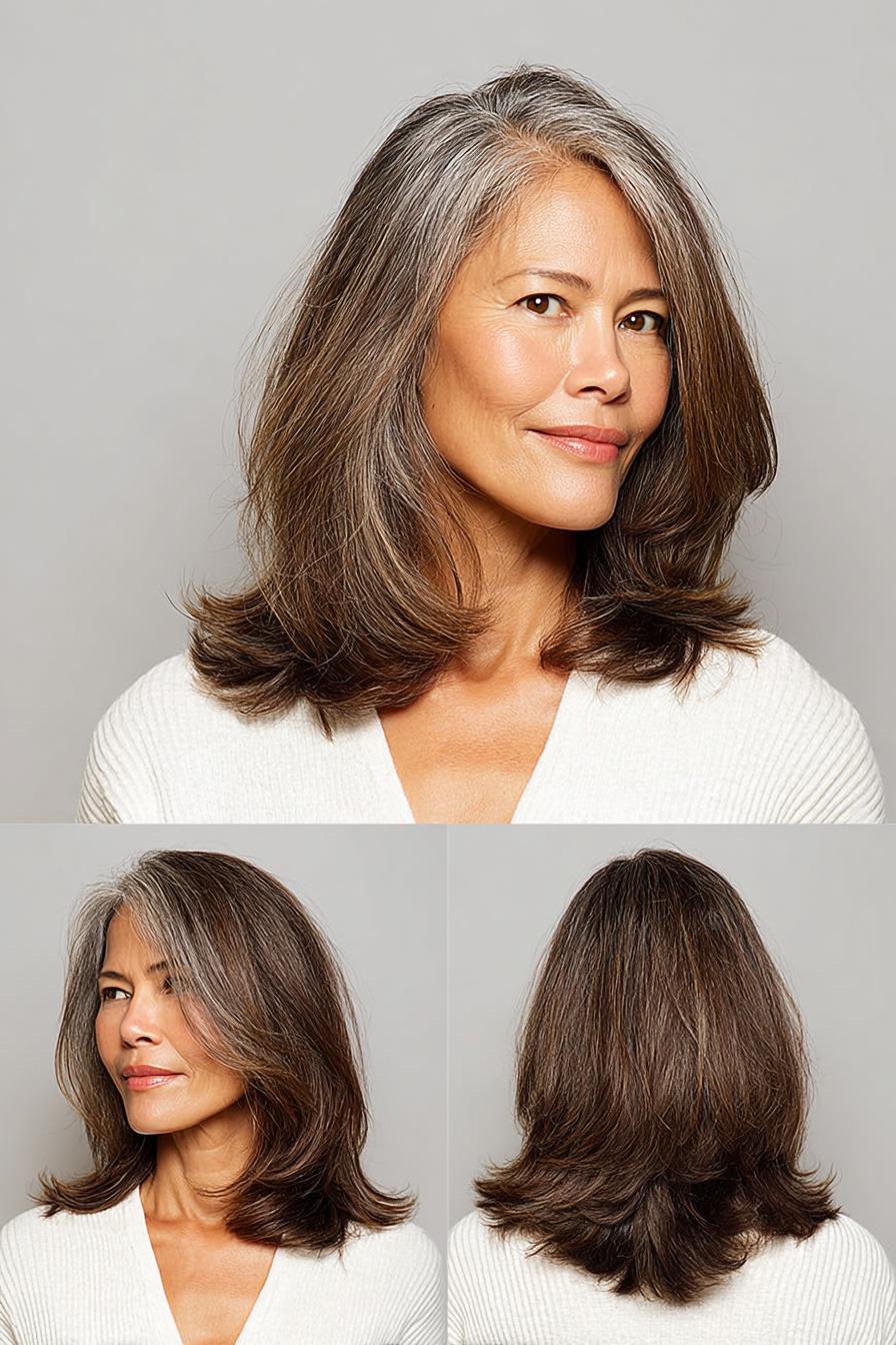 Silver brown layered elegance