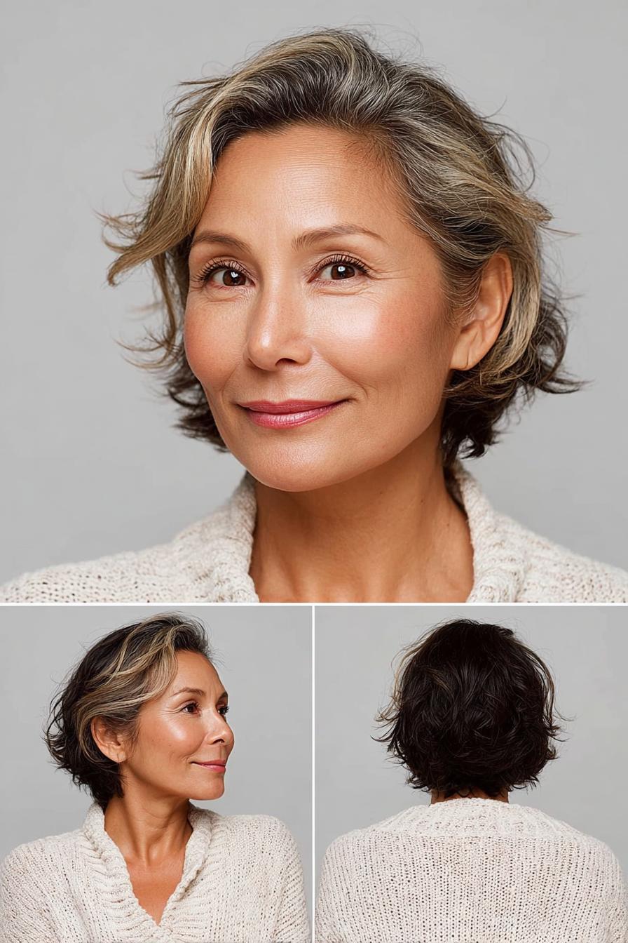 Soft Blended Gray Bob
