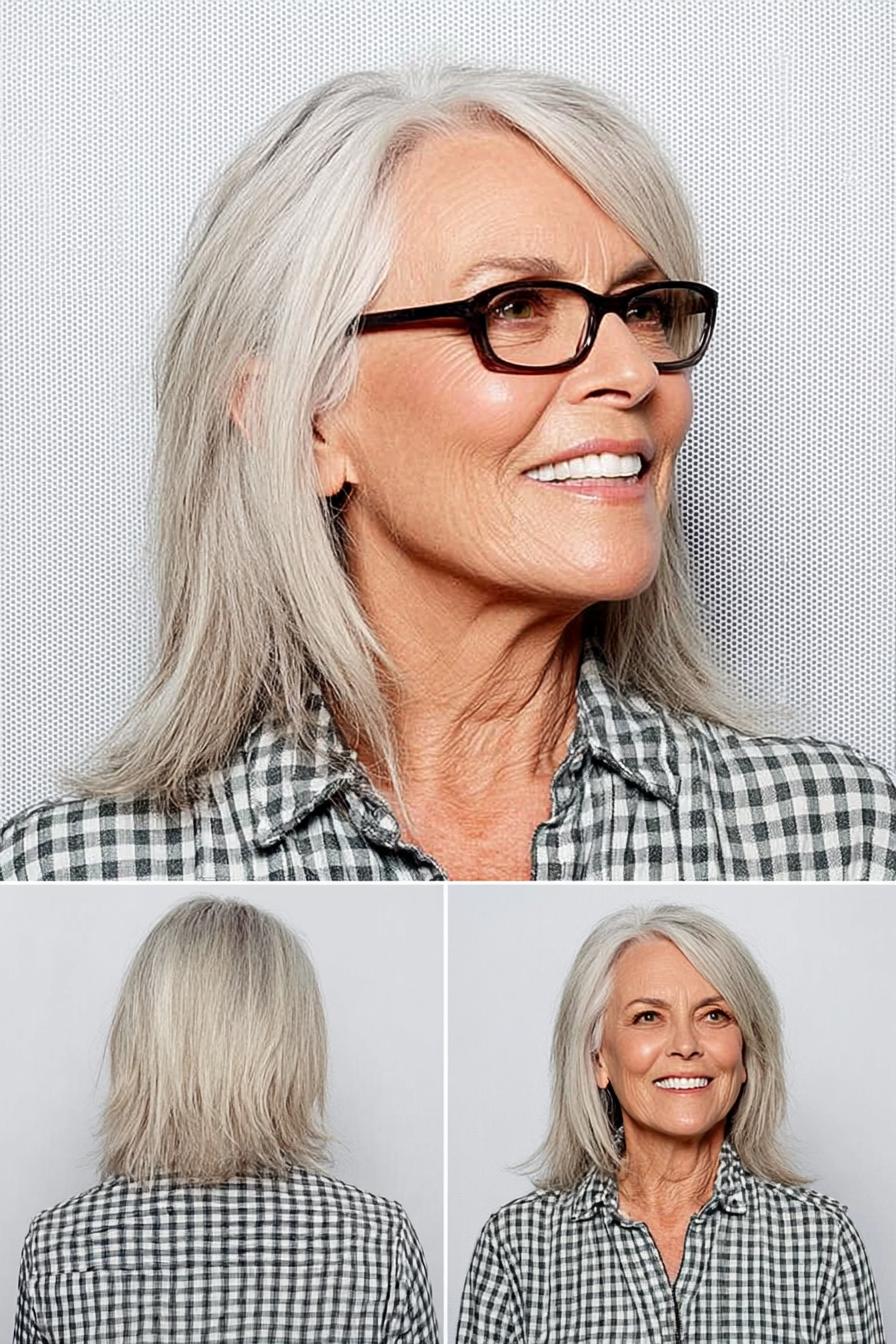 Soft layered silver waves
