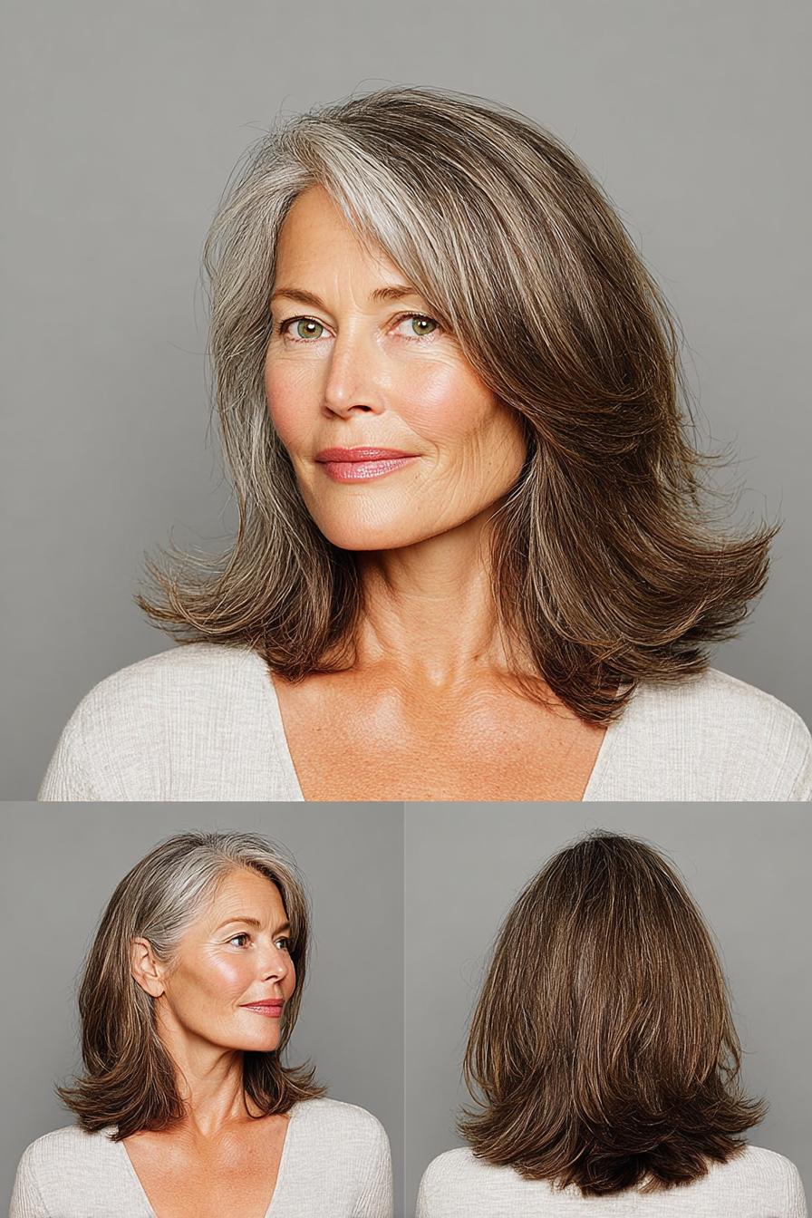 Soft Silver Brown Layers
