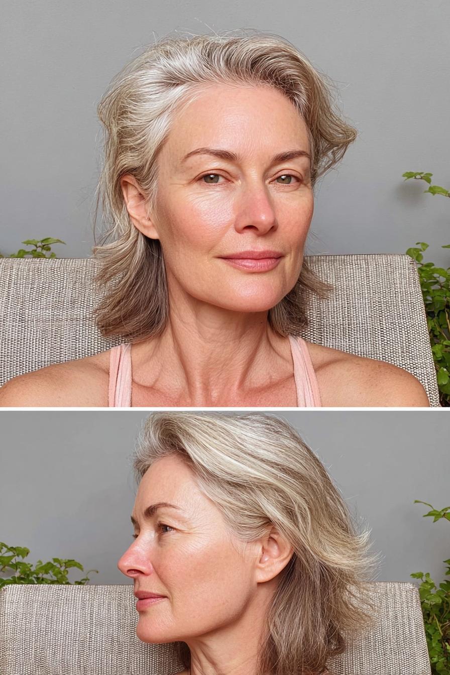 Soft Silver Feathered Layers