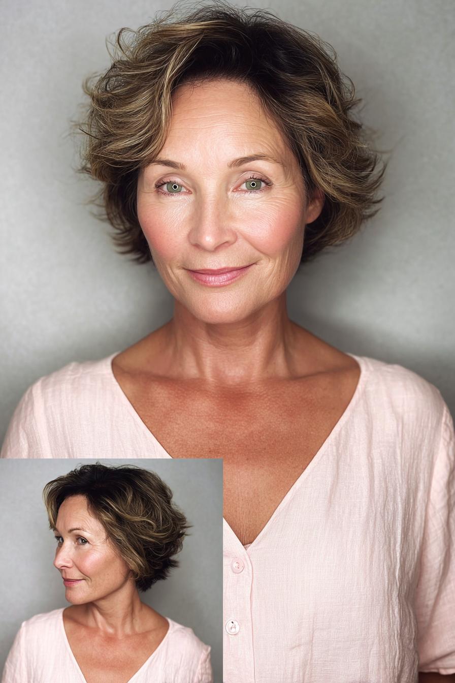 Soft Tousled Bob Highlights
