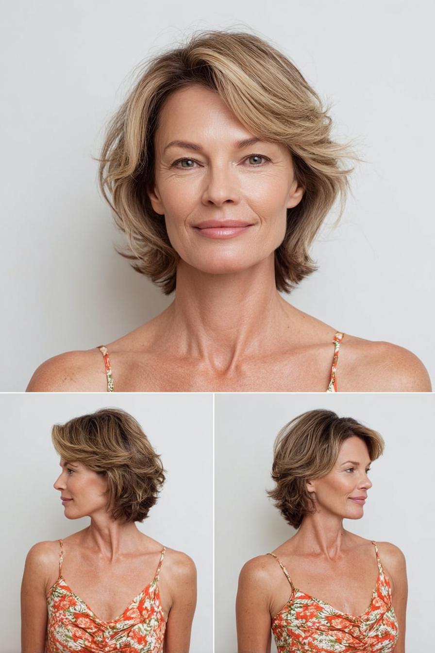 Feathered Bob Framing Beauty