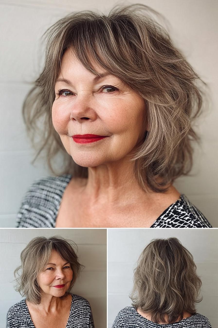 Feathered Grey Shag Revival