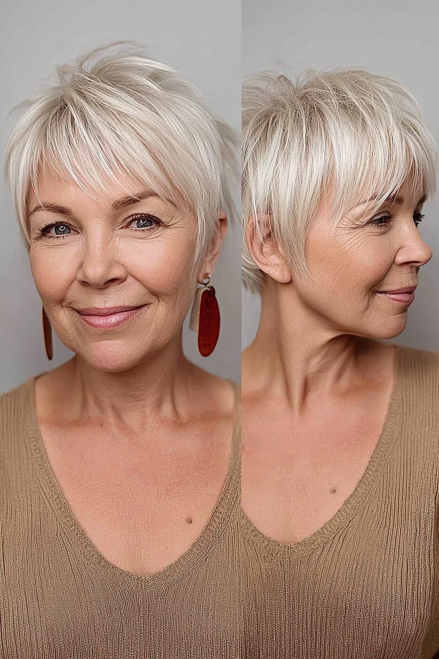 Feathered Platinum Pixie Glow