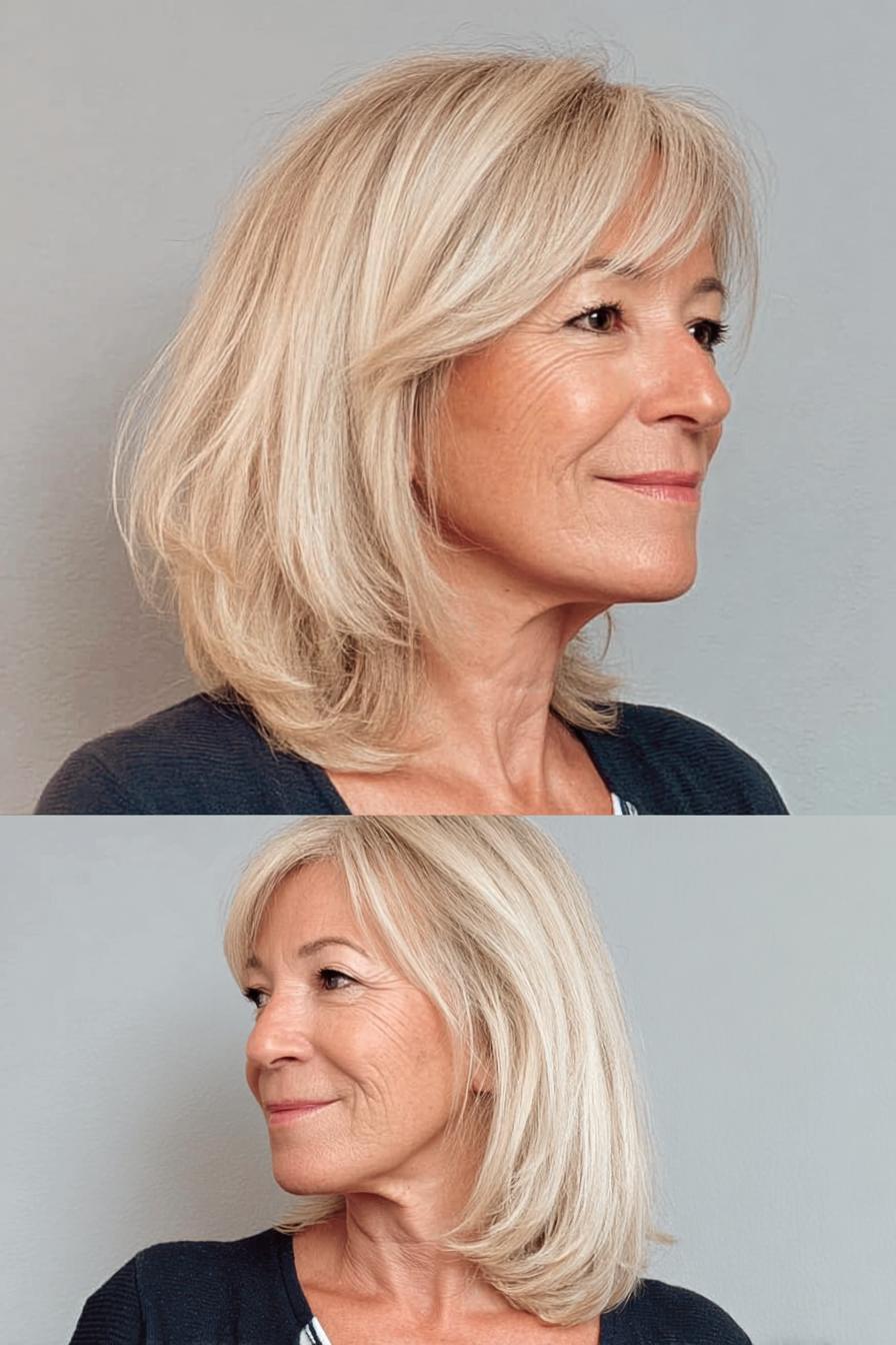 Soft Blonde Layered Bob