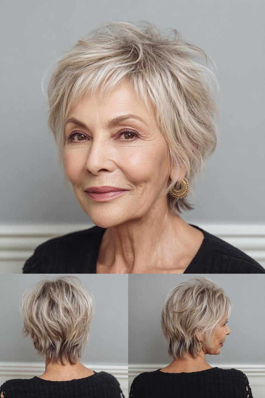 Soft Blonde Pixie Layers