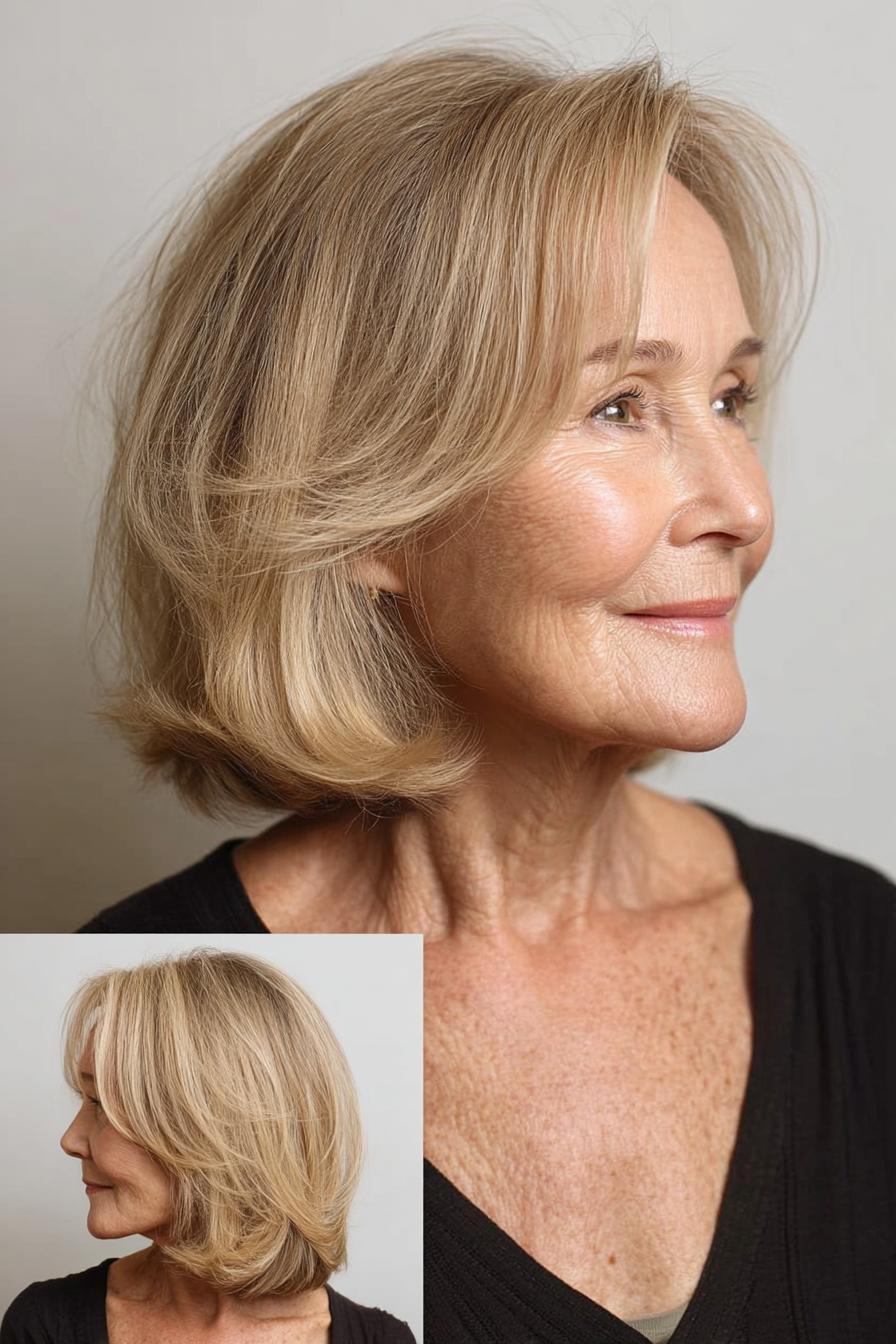 Soft Feathered Bob Style