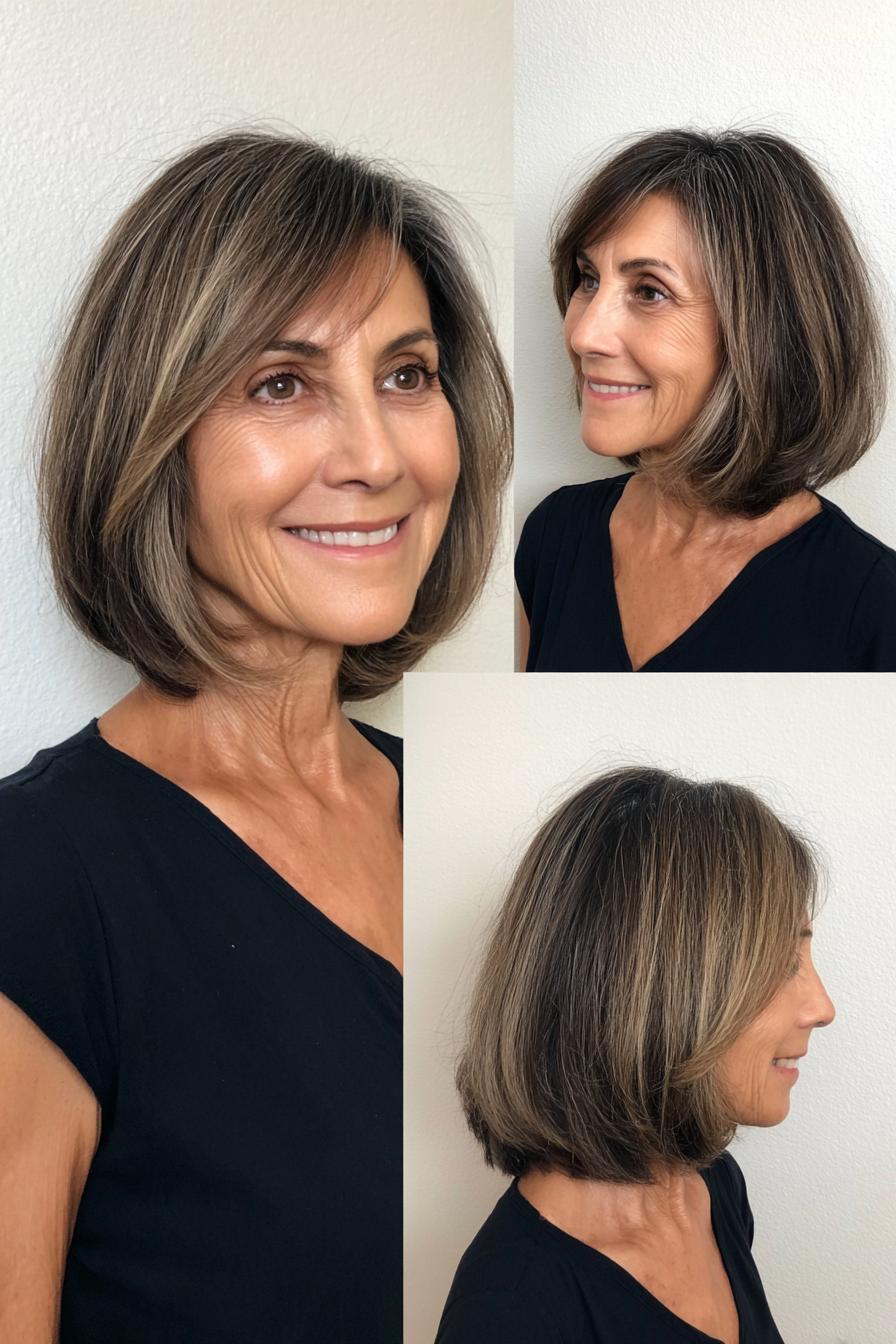 Soft layered bob glow