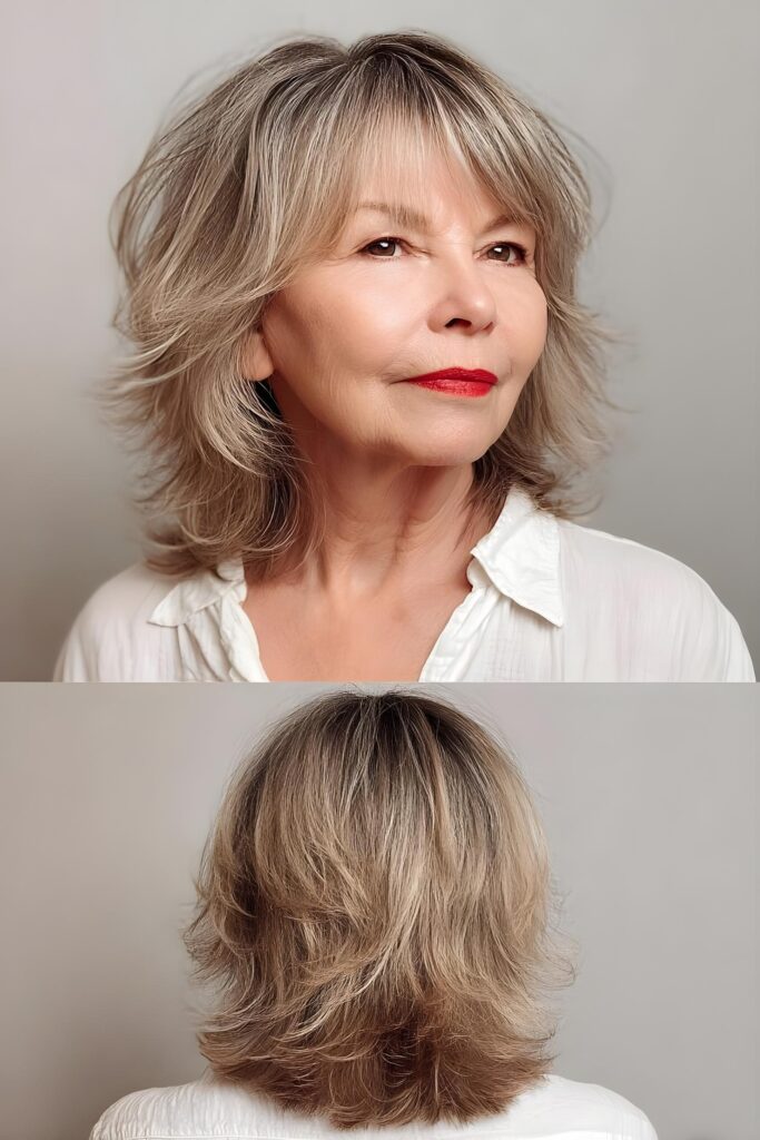 soft layered shag beauty