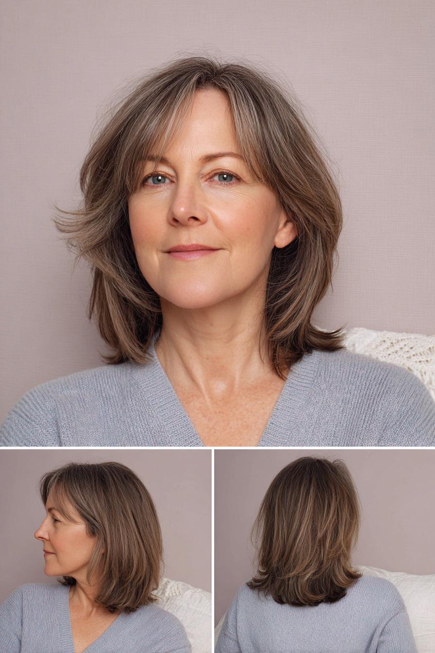 Soft Layered Side Swept Style